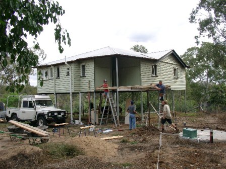 building porch and steps