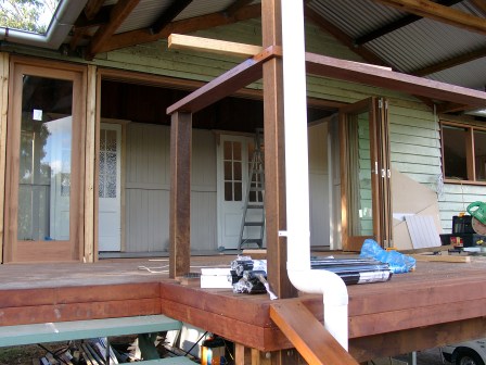  appearance of front of cottage as it takes shape