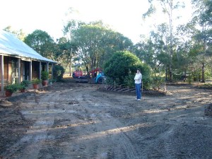 watching the gravel being dug up