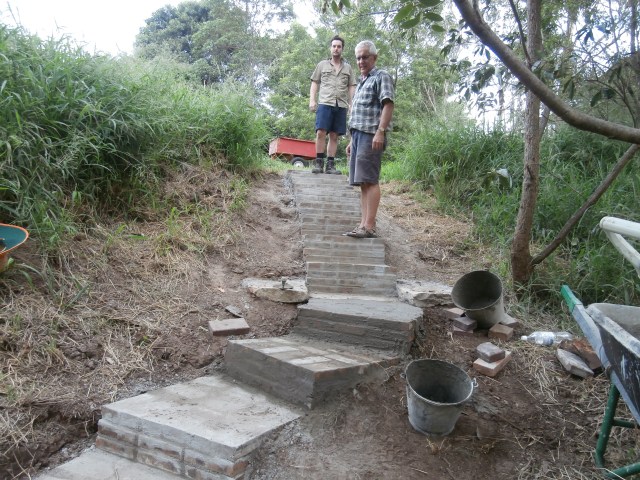 Andrew's magnificent staircase into main gully